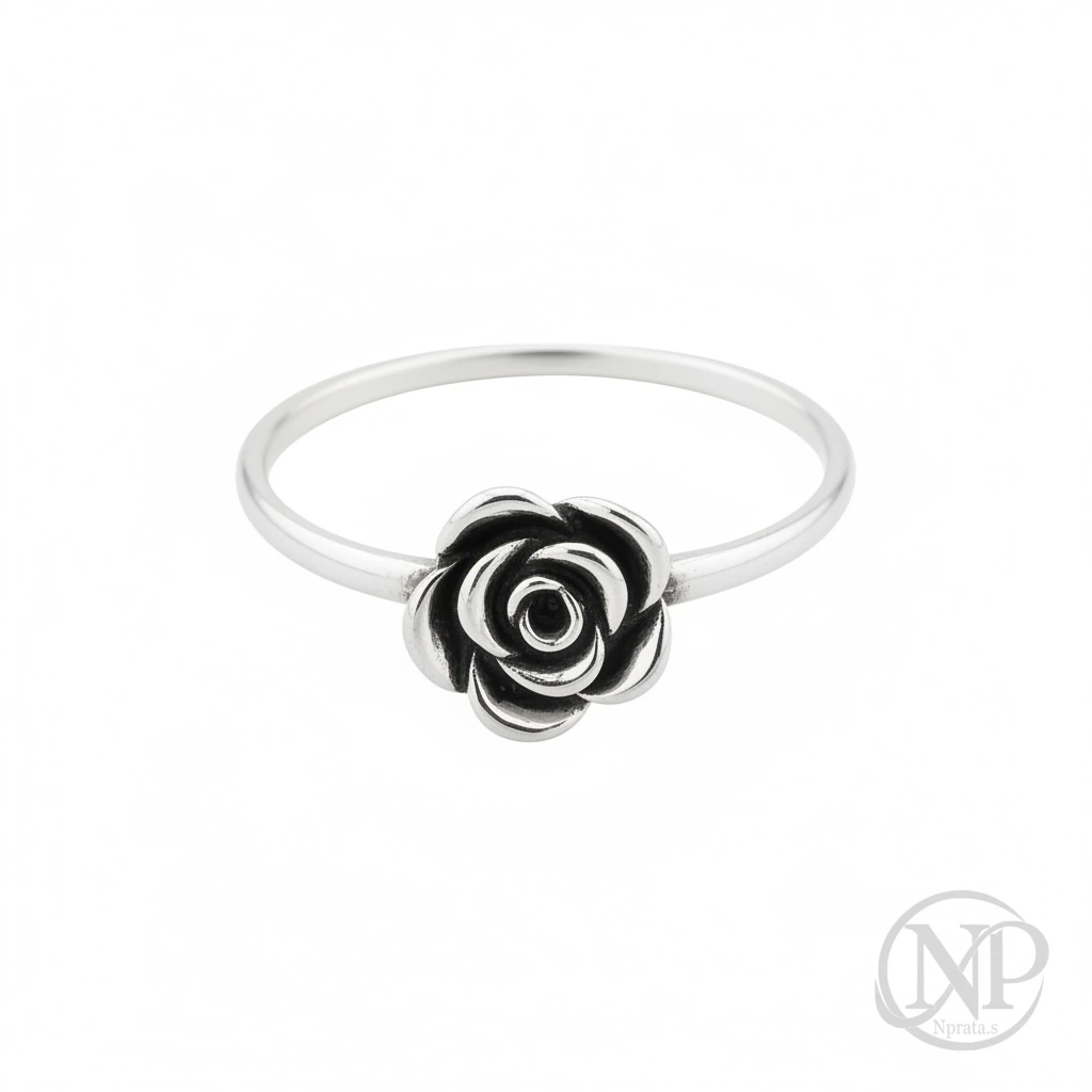 Anel Flor em Prata 925 — imagem 1