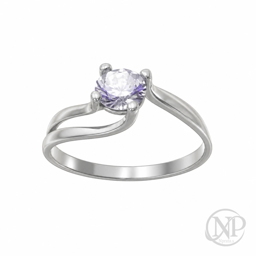 Anel Color Roxa em Prata 925 — imagem 2