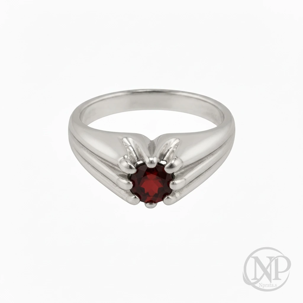 Anel Deep Red em Prata 925 — imagem 1