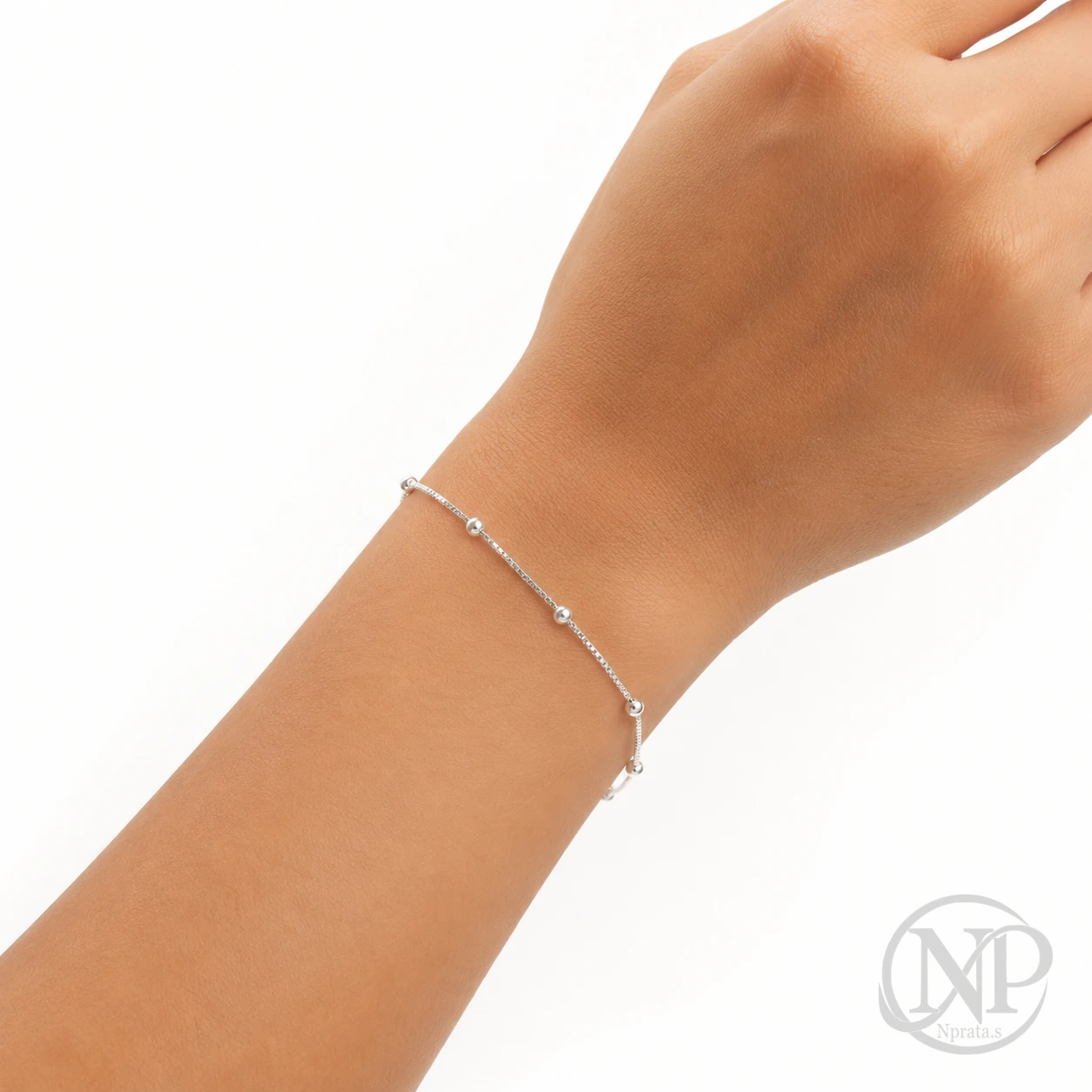 Pulseira Bolinha em Prata 925 — imagem 2