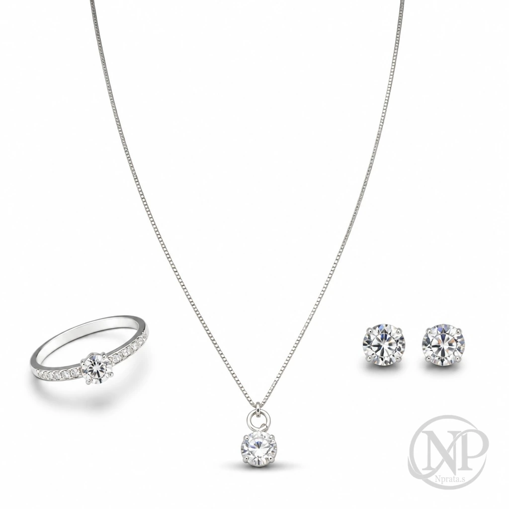 Conjunto Super em Prata 925