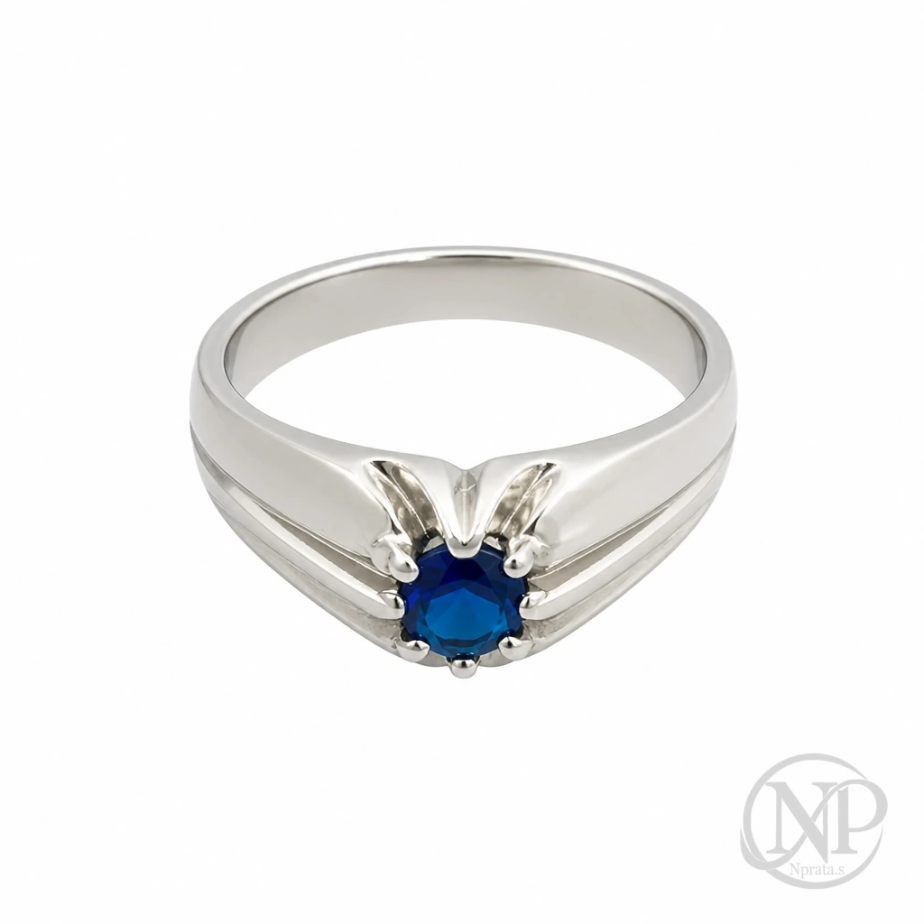 Anel Deep Blue em Prata 925 — imagem 1