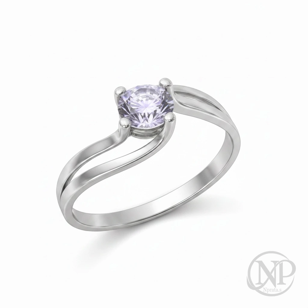Anel Color Roxa em Prata 925 — imagem 1