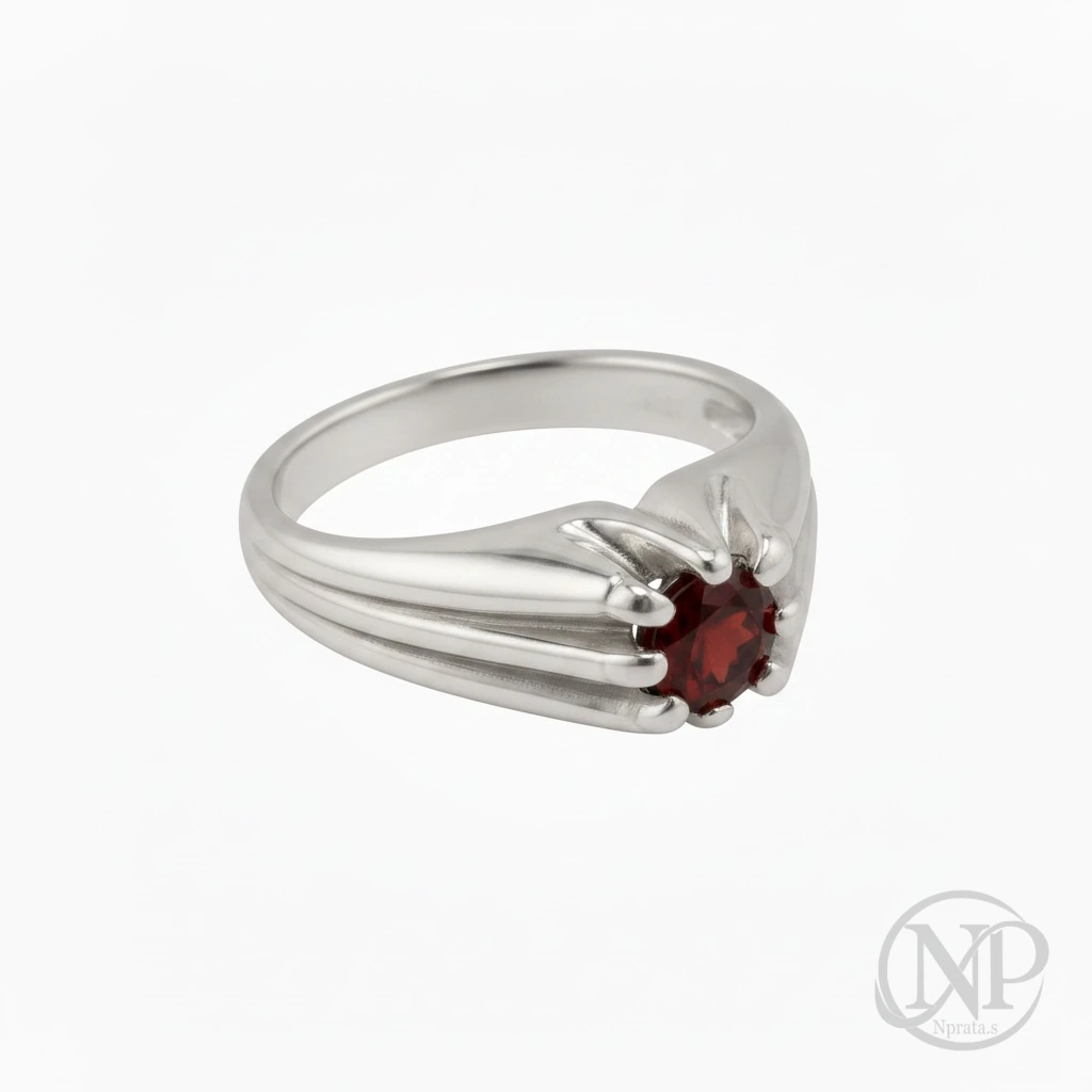 Anel Deep Red em Prata 925 — imagem 2