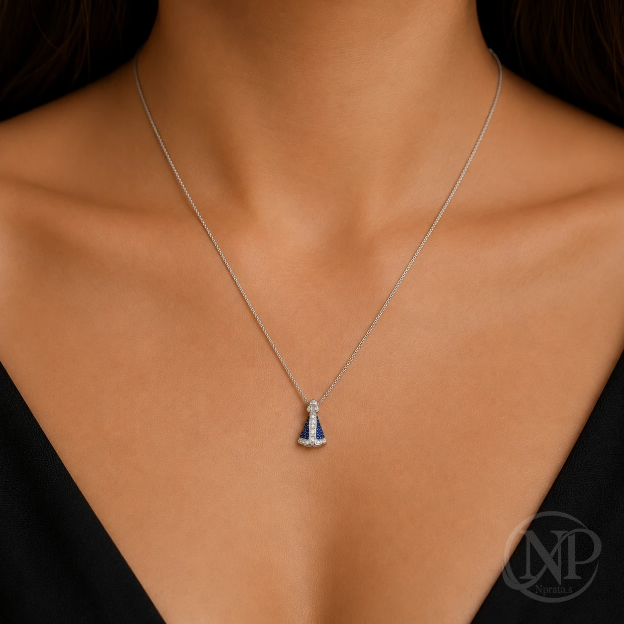 Colar Nossa Senhora Prata 925 — imagem 2