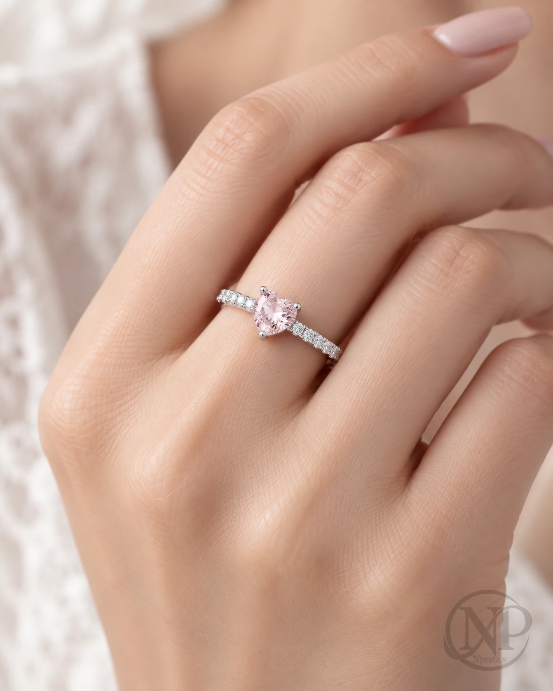 Anel Coração Rosa — imagem 3
